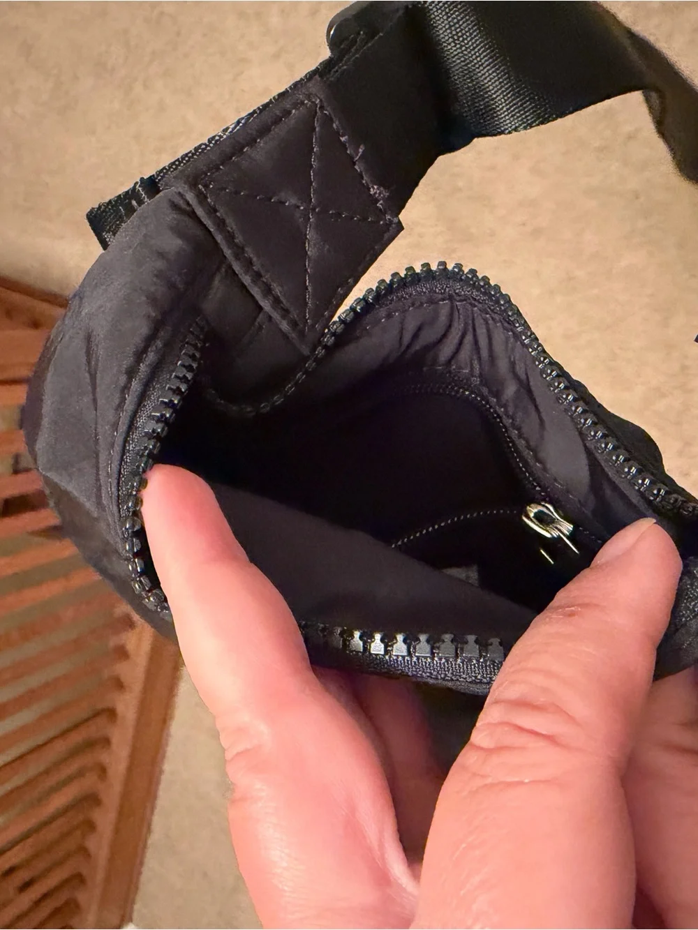 Athleta Black Compact Crossbody with Branded Strap